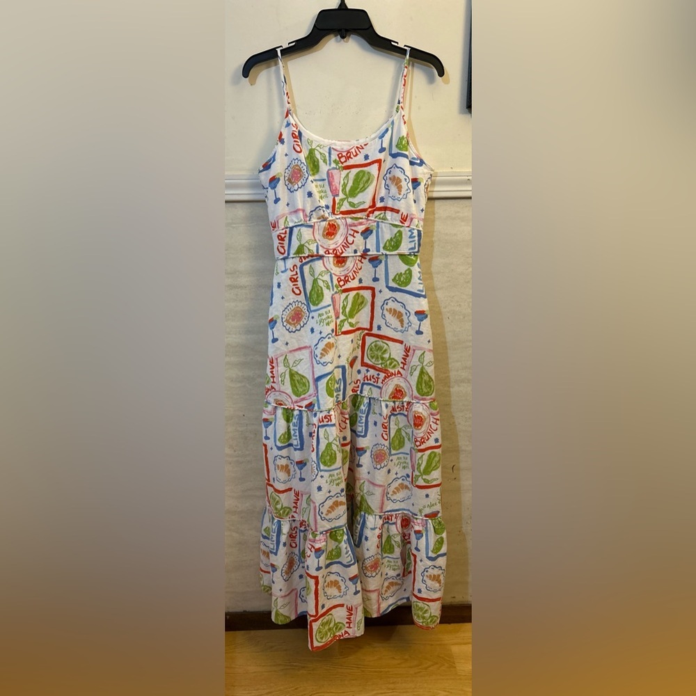 NWT- Cynthia Rowley Vibrant Patterned Tiered Maxi Dress - Picture 4 of 9